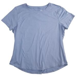 DSG Womens XL Short Sleeve Periwinkle Blue Performance Workout Shirt Blue Active